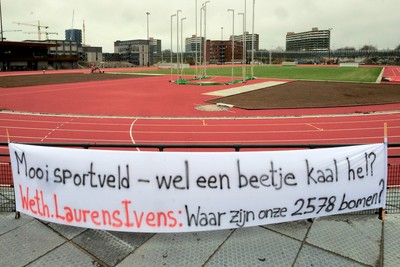 foto spandoek bomkenkap elzenhagen zuid jan 2021